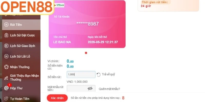 Tìm kiếm khu vực chuyển vốn 